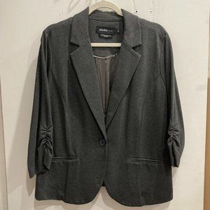 Torrid Studio Dark Gray Quarter Sleeve Blazer Size 2X